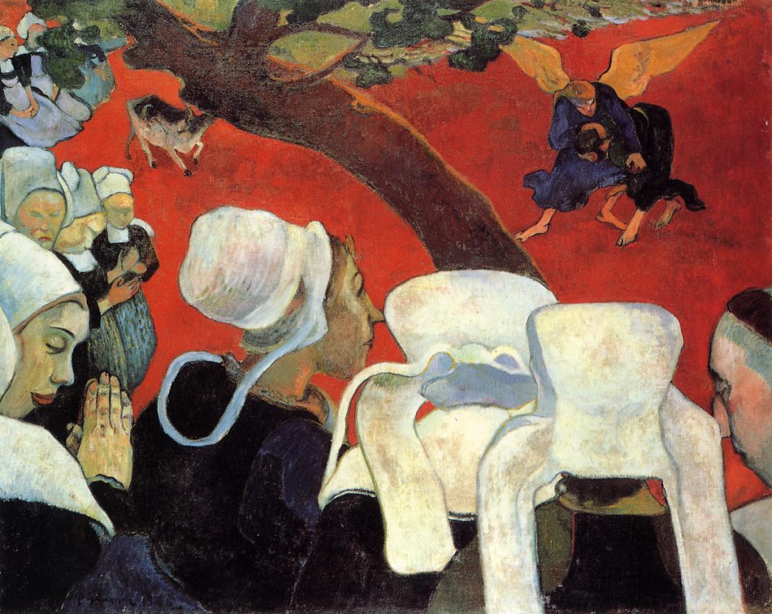 Jacob Wrestling the Angel - Paul Gauguin Painting
